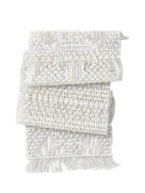 Opalhouse 108" × 14" Cotton Macrame White Runner